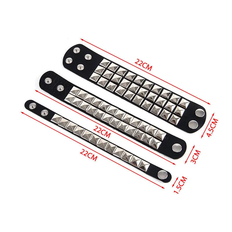 Punk Hip-Hop Gothic Nail Bracelet Rivets Casual Couple Bracelet Party New Year’s Christmas Valentine’s Day Birthday Gift