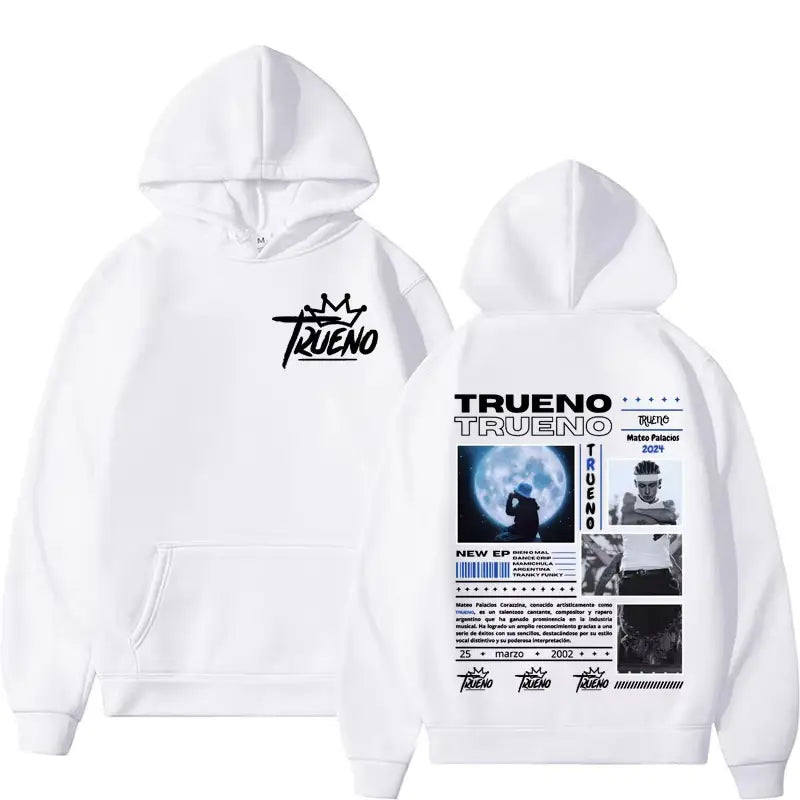 Rapper Trueno Album Cover Hoodie Male Harajuku Hip Hop Punk Rock Hoodies Men Women High Quality Fashion Casual Fleece Sweatshirt