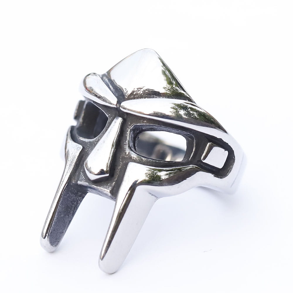 Vintage Classic Goth Hip Hop Mf Doom Mask Rings For Men Boys Punk Egyptian Pharaoh Stainless Steel Ring Fashion Jewelry Gif