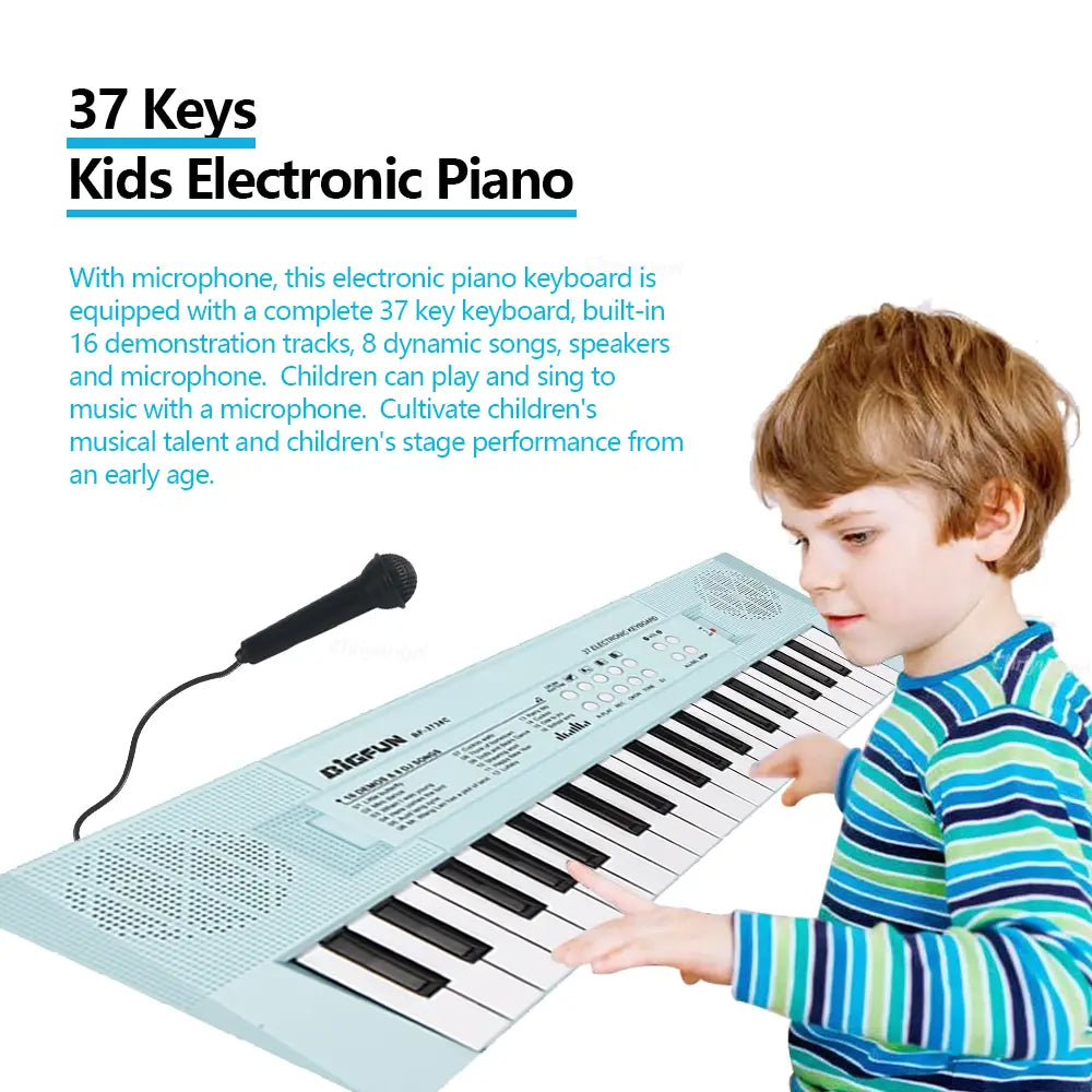 37 Keys Kids Electronic Piano Organ keyboard with Microphone Education Toys Musical Instrument Children Boy Girl Gifts