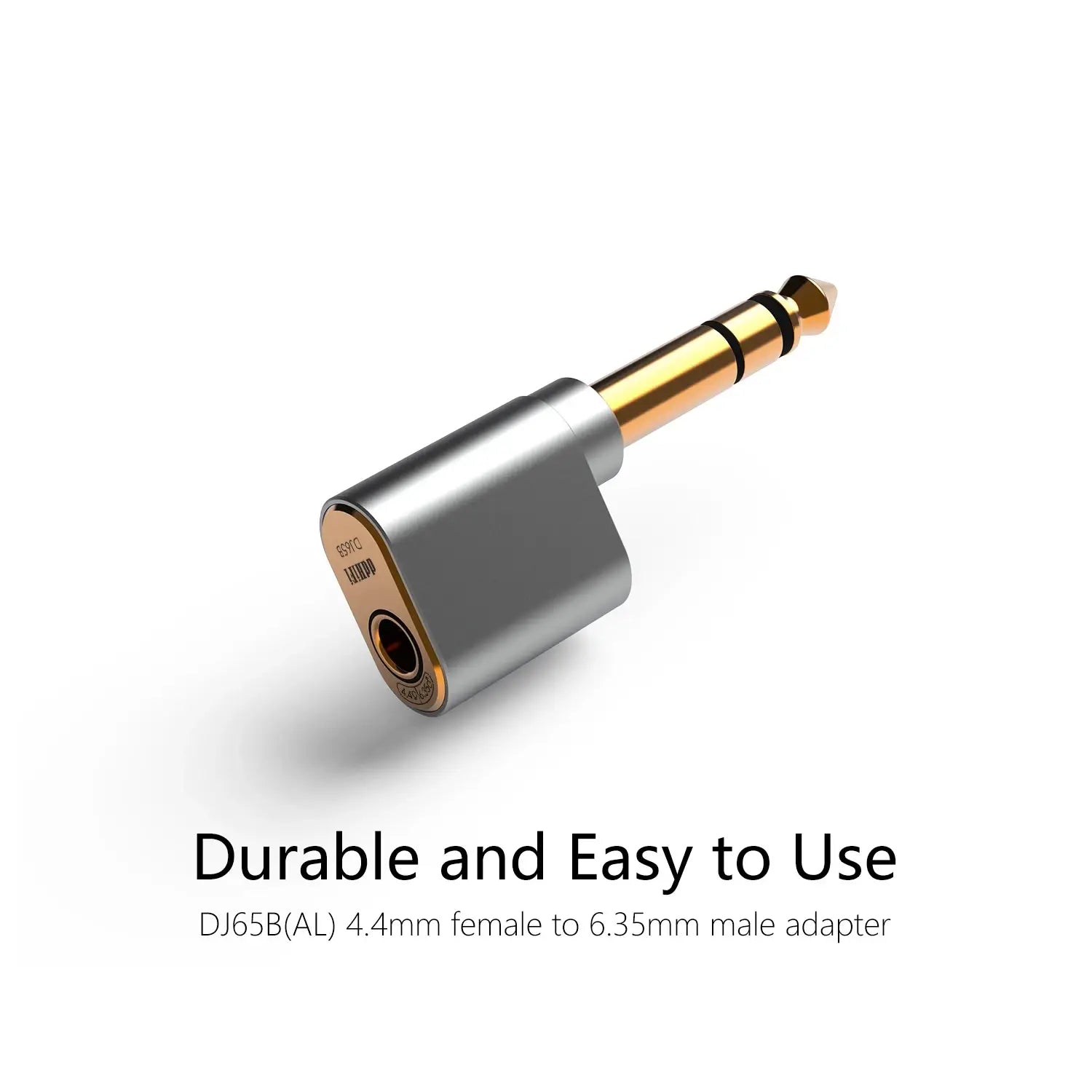 DD ddHiFi DJ65B(AL) Audio Adapter 6.35mm Male to 4.4mm Female for Desktop Amplifier Devices with 6.35mm Output Port