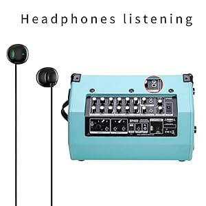 Coolmusic-Battery Powered Acoustic Guitar Amplifier Ukelele Portable Outdoor Smart Speaker with Microphone Rechargeable 80W