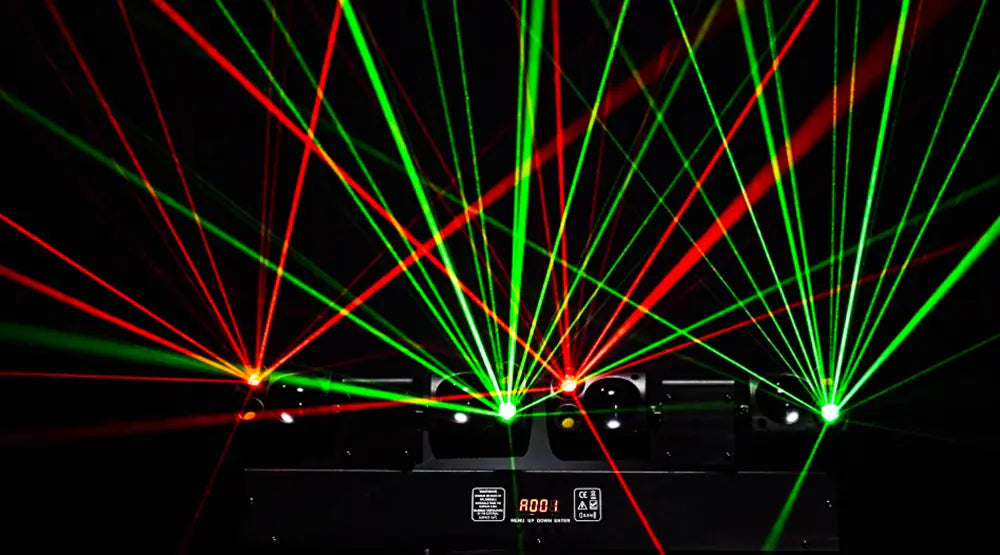 80W LED Moving Head Beam Lights Remote Control Dual-Head Disco Party RGBW DMX512 DJ Equipment Stage Lighting For Event Club Xmas