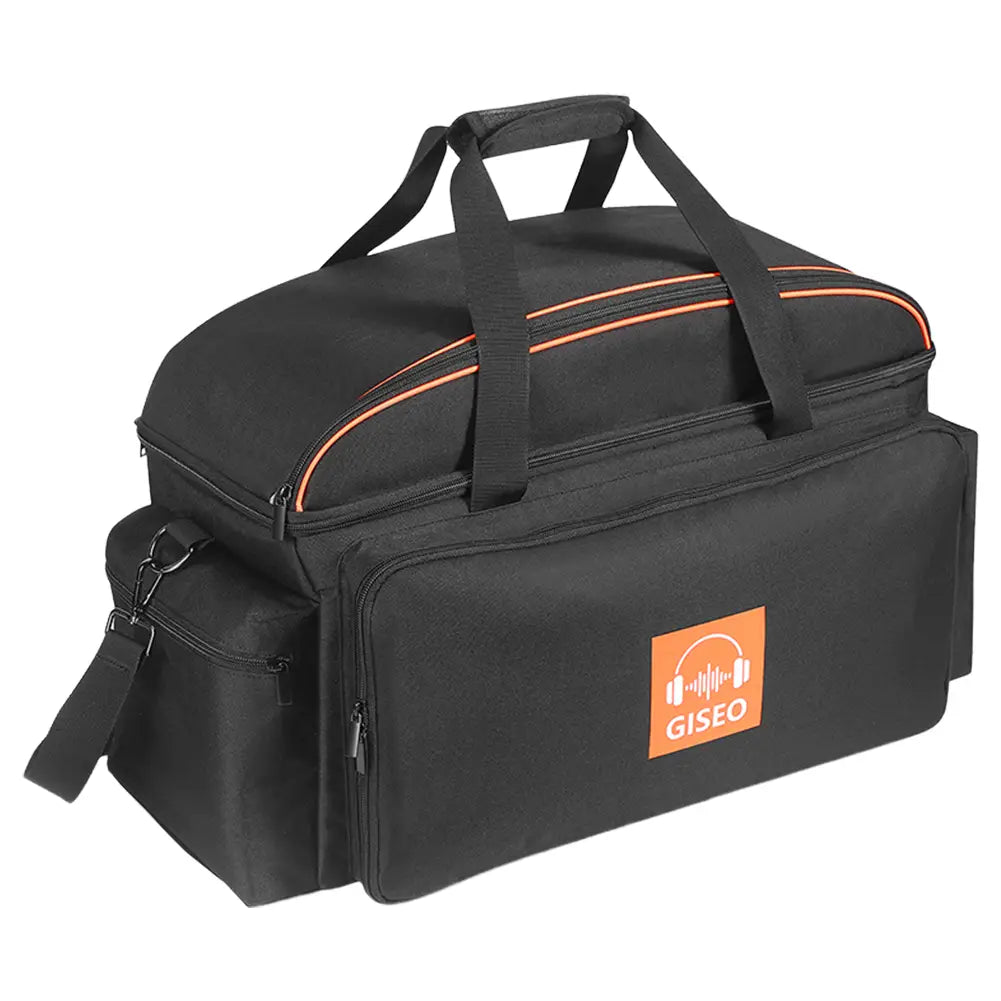 DJ Cable File Bag Large Capacity DJ Bag with 4 Detachable Dividers Travel Musicians Gig Bag for Sound Equipment DJ Gear Musician