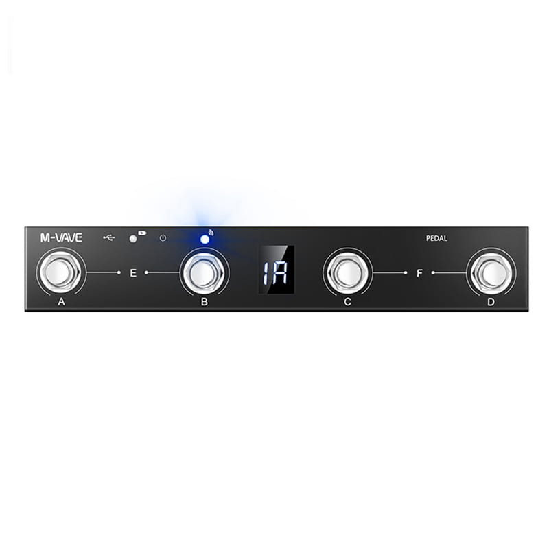 M-VAVE Chocolate BT Wireless MIDI Controller 4 Footswitch Supports USB MIDI Foot Controller Pedal APP Control Guitar Pedal