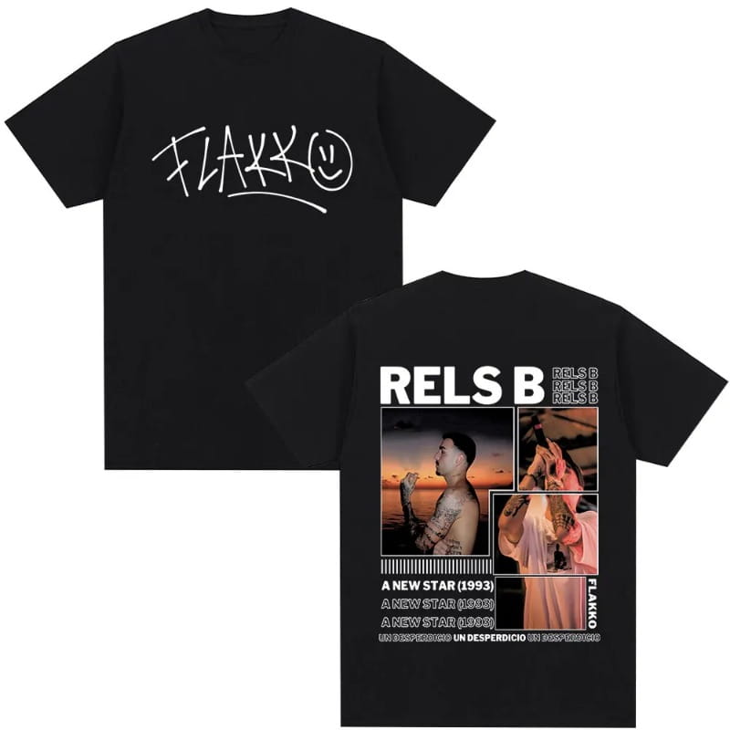 Rapper Rels B A New Star Album Merch T-shirt Men Women Clothing Fashion Hip Hop Tshirts High Quality T Shirts Streetwear