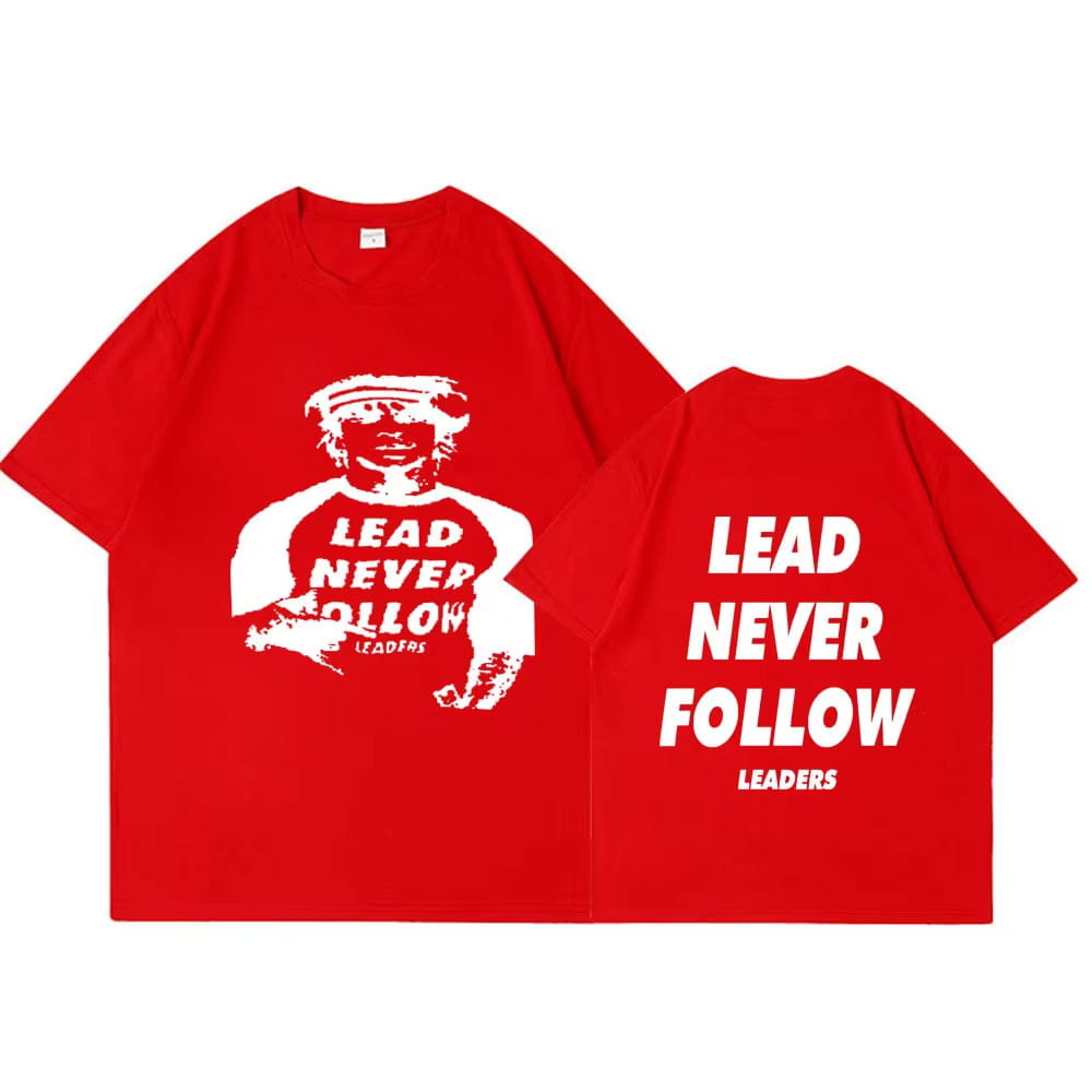 Rapper Chief Keef Lead Never Follow Leaders T Shirt Men Hip Hop Vintage T-shirt 100% Cotton Casual Soft Oversized T-shirts