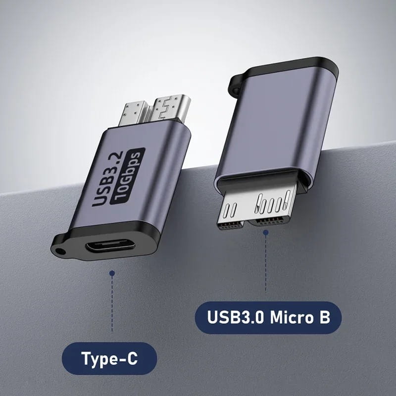 USB C 3.0 Micro B Male to Type C Female Adapter Type-C To Micro B Connector for Laptop External Hard Drive Disk Box Samsung S5