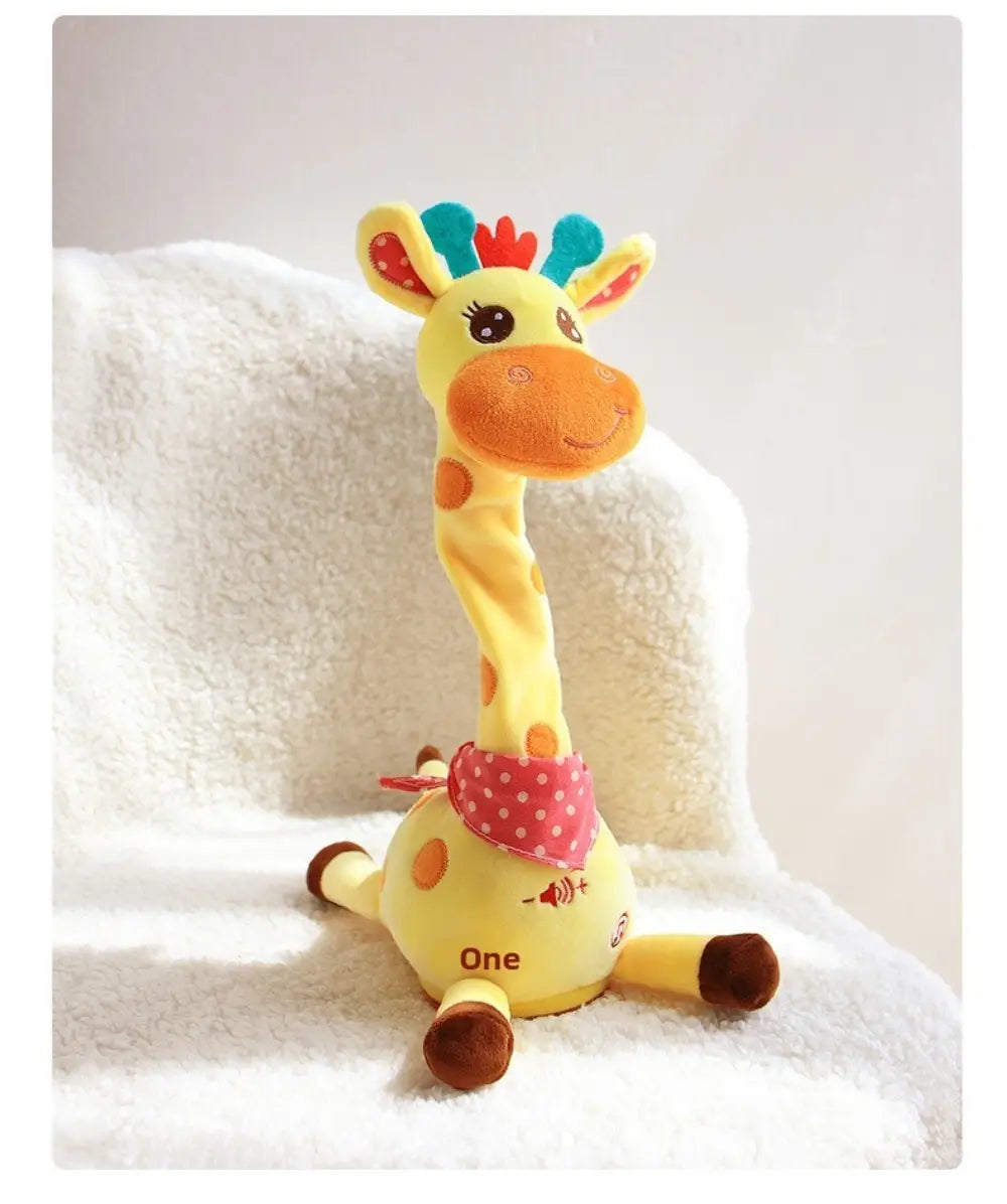 Repeating What You Say Dancing Talking Giraffe Toy with 10 Songs Glowing Swaying Dancing Giraffe Adjustable Volume Musical