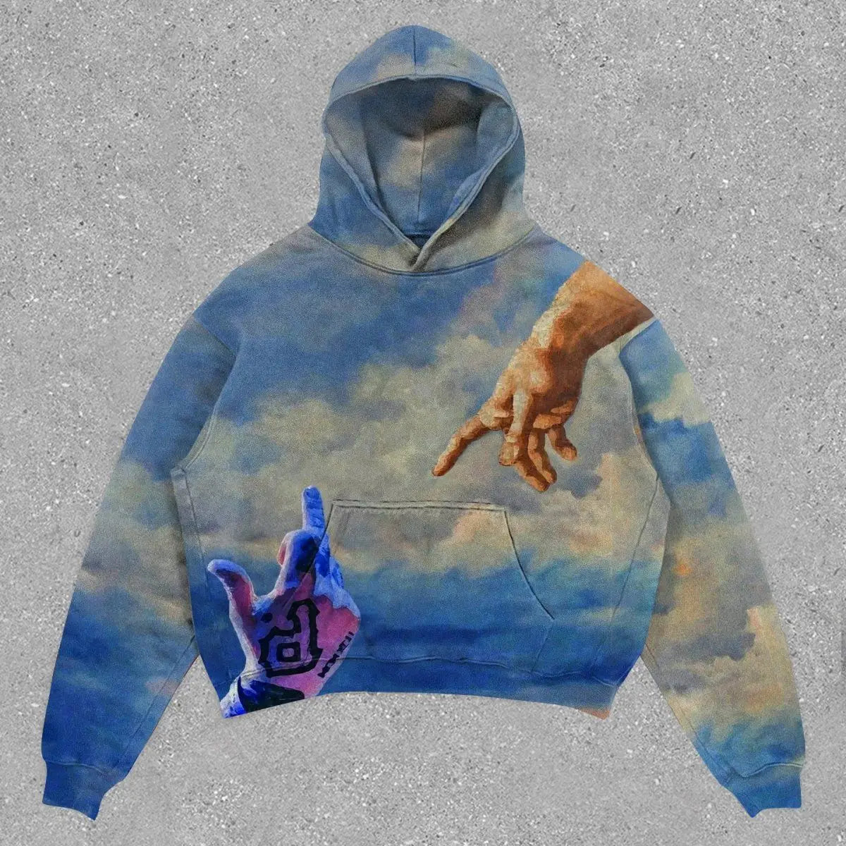 New Rock American Style Sweatshirts for Men Loose Hip Hop Y2k Clothes Korean Harajuku Fashion Simple Man Hoodies Novelty
