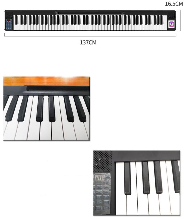 Portable Electronic Piano 88-key Digital Pianos Adult Musical Keyboard Beginners Midi Professional Kids Folding Electronic Organ