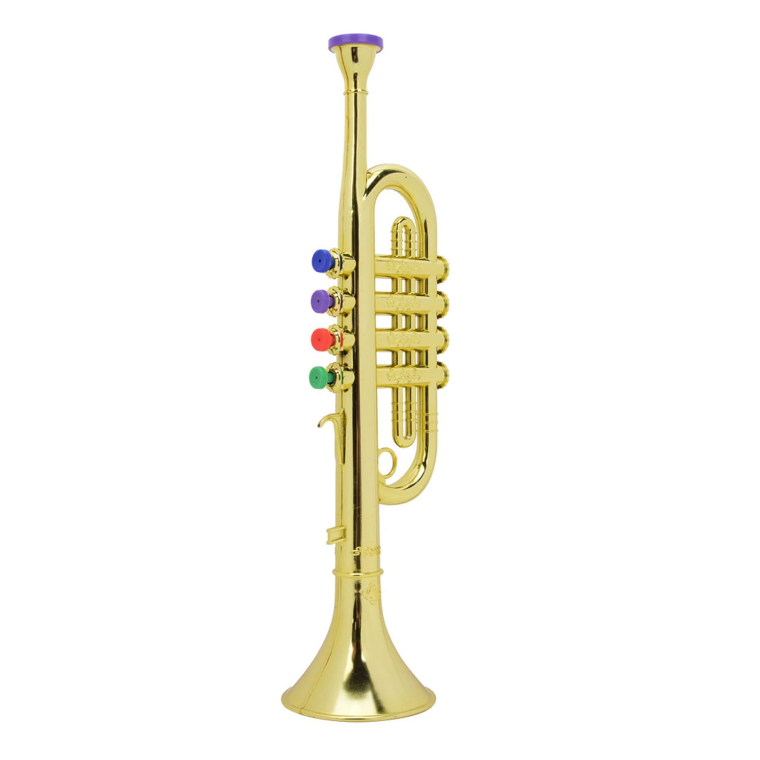 Preschool Music Kid Trumpet Golden Coated Plastic Children Preschool Music Gift Wind Instrument