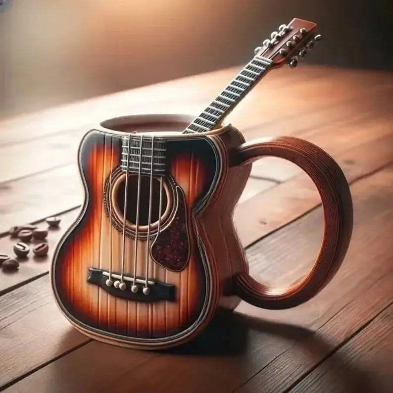 Musical Instrument Coffee Mug Novelty Music Note Design For Office Desk Table Decor For Music Lovers Musicians Birthday Gift