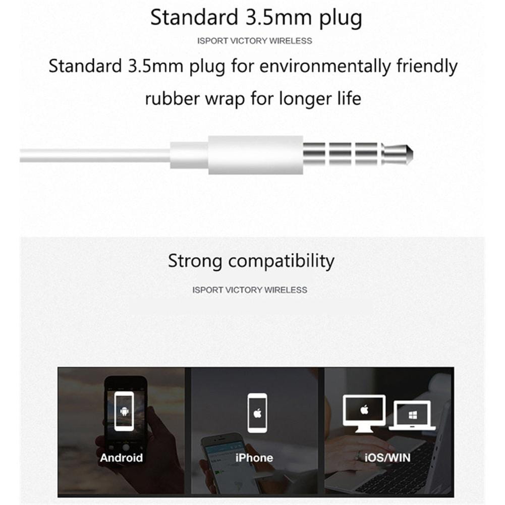 Universal 3.5mm Wired Headphones With Microphone Hands-free Calls Subwoofer Music Earplugs Ergonomic Comfortable 3.5mm Earphones