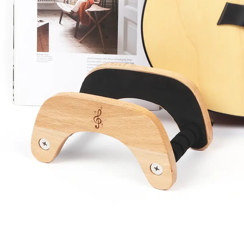 Guitar Stand Creative High Quality Beech Wood Guitar Holder With Protective Sponge Pads Portable Carrying Wood Made Guitar Stand