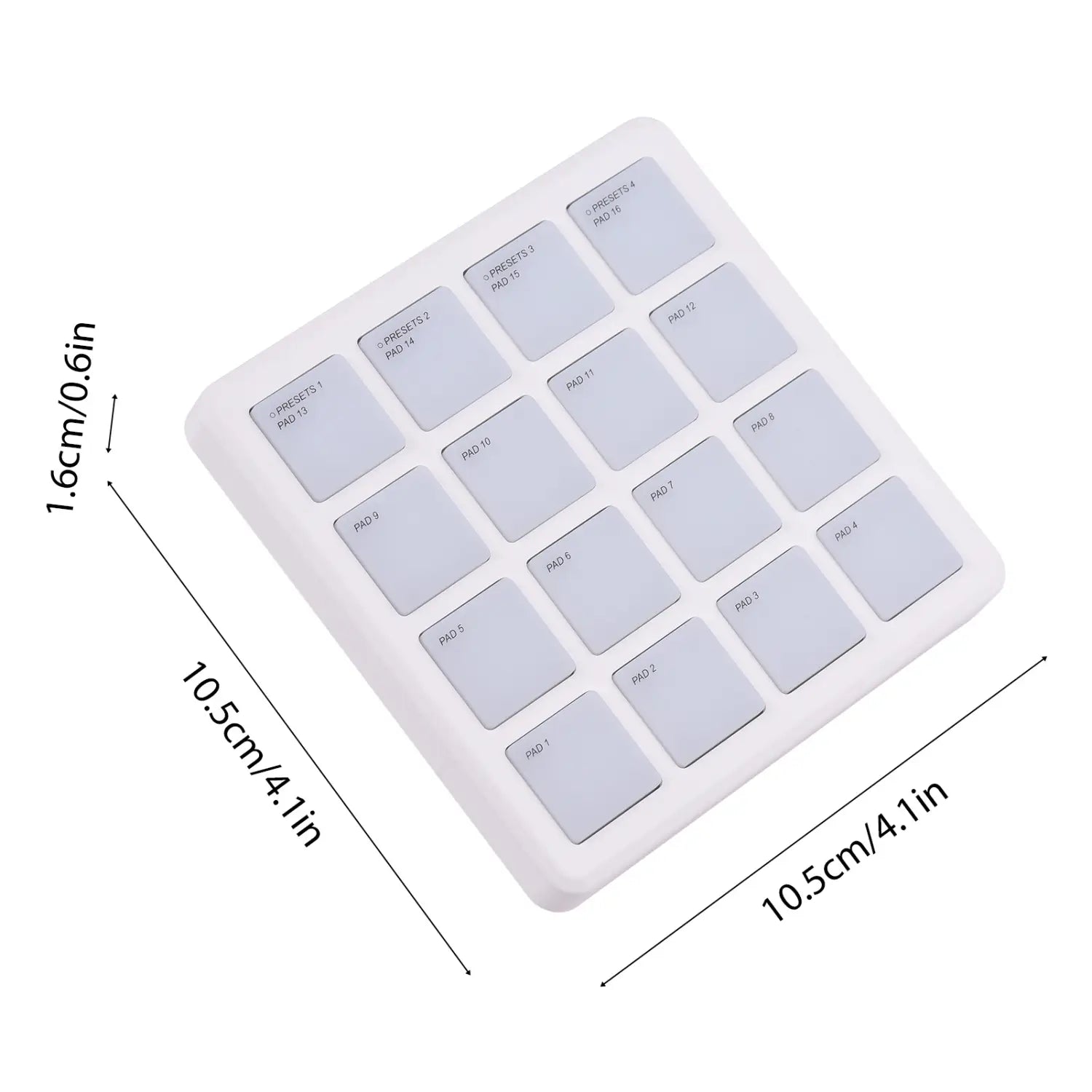 M-VAVE MIDI Controller Pad 16 Sensitive RGB Backlight Pads MIDI Keyboard Machine Connection Portable MIDI Pad