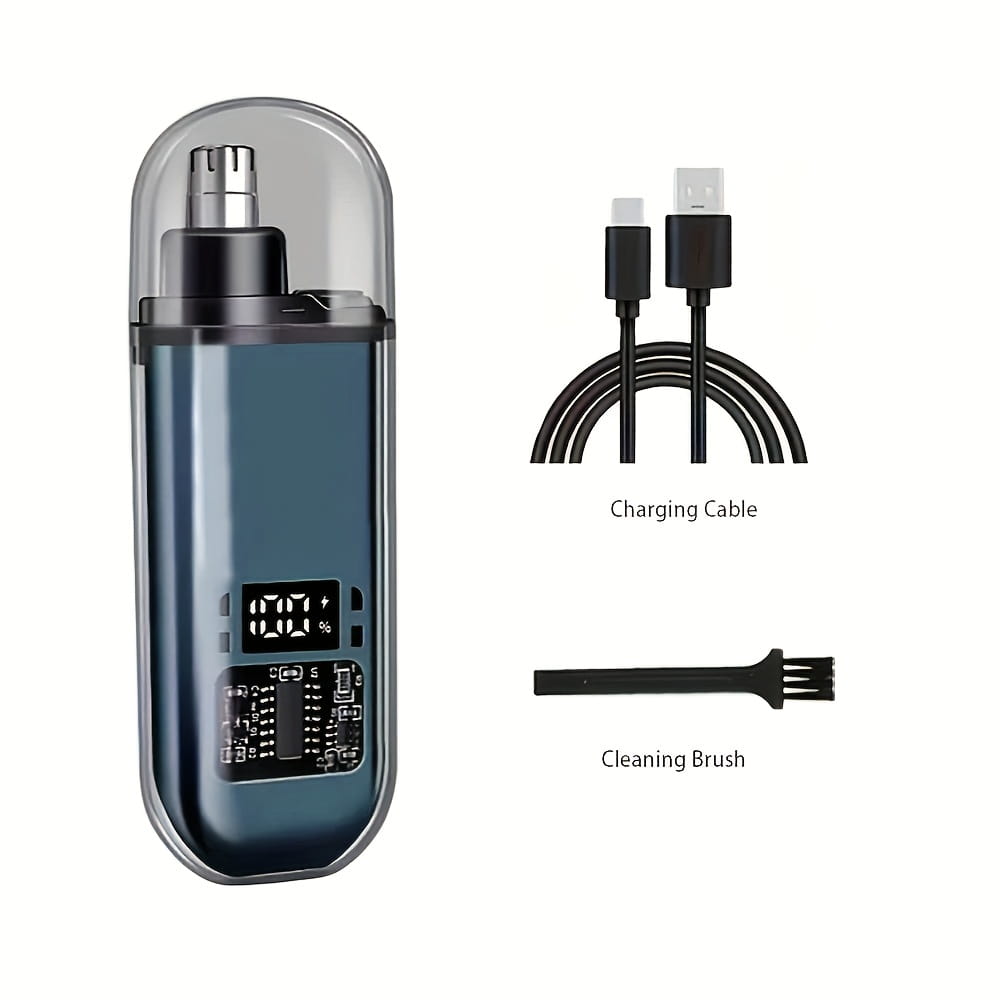 Suitable for men USB charging nose and ear hair trimmer portable electric nose hair clipper mini compact design quick chargin