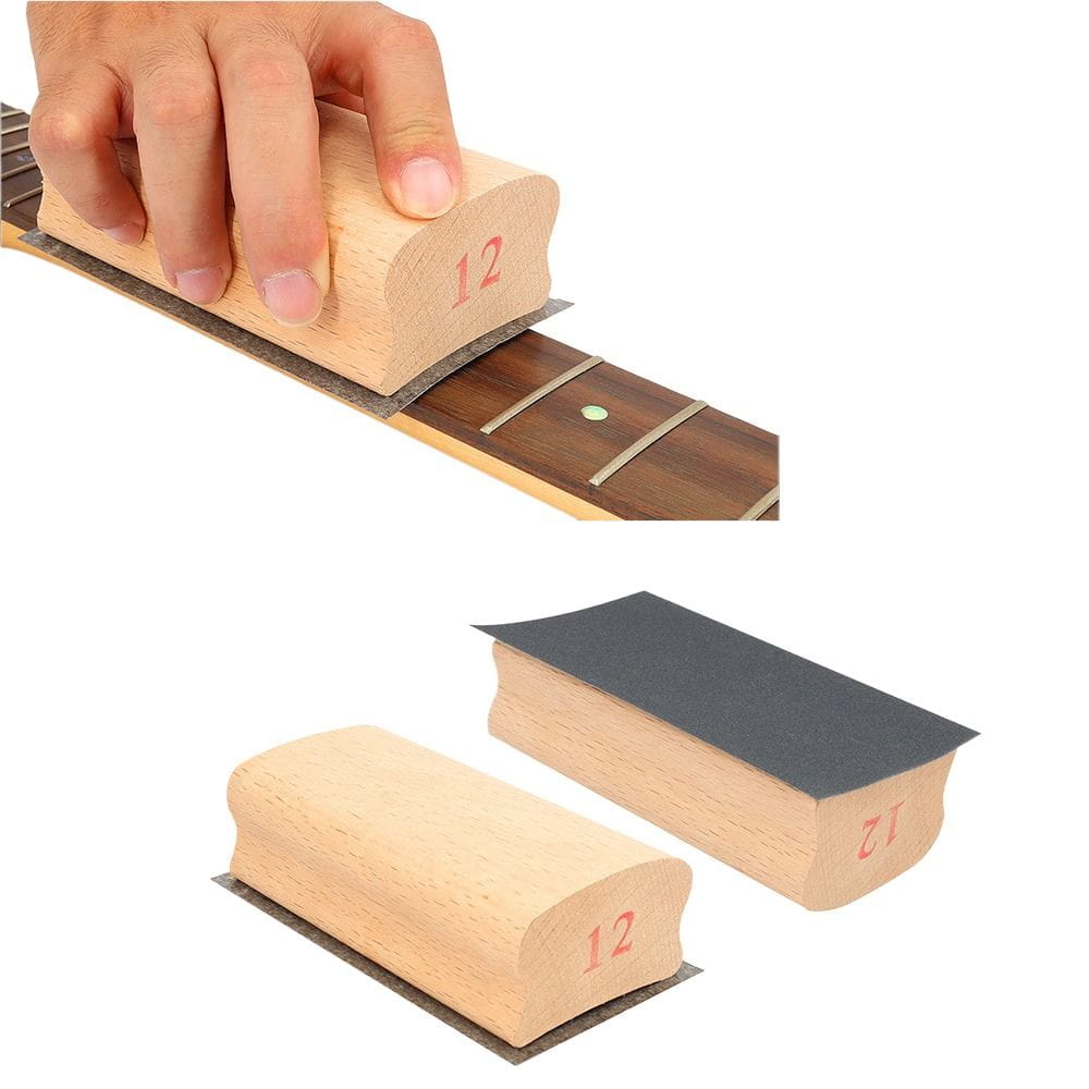 7.25/9.5/10/12/14/15/16in Wooden Guitar Radius Sanding Block Guitar Parts Arc Polishing Guitar Fret Leveling
