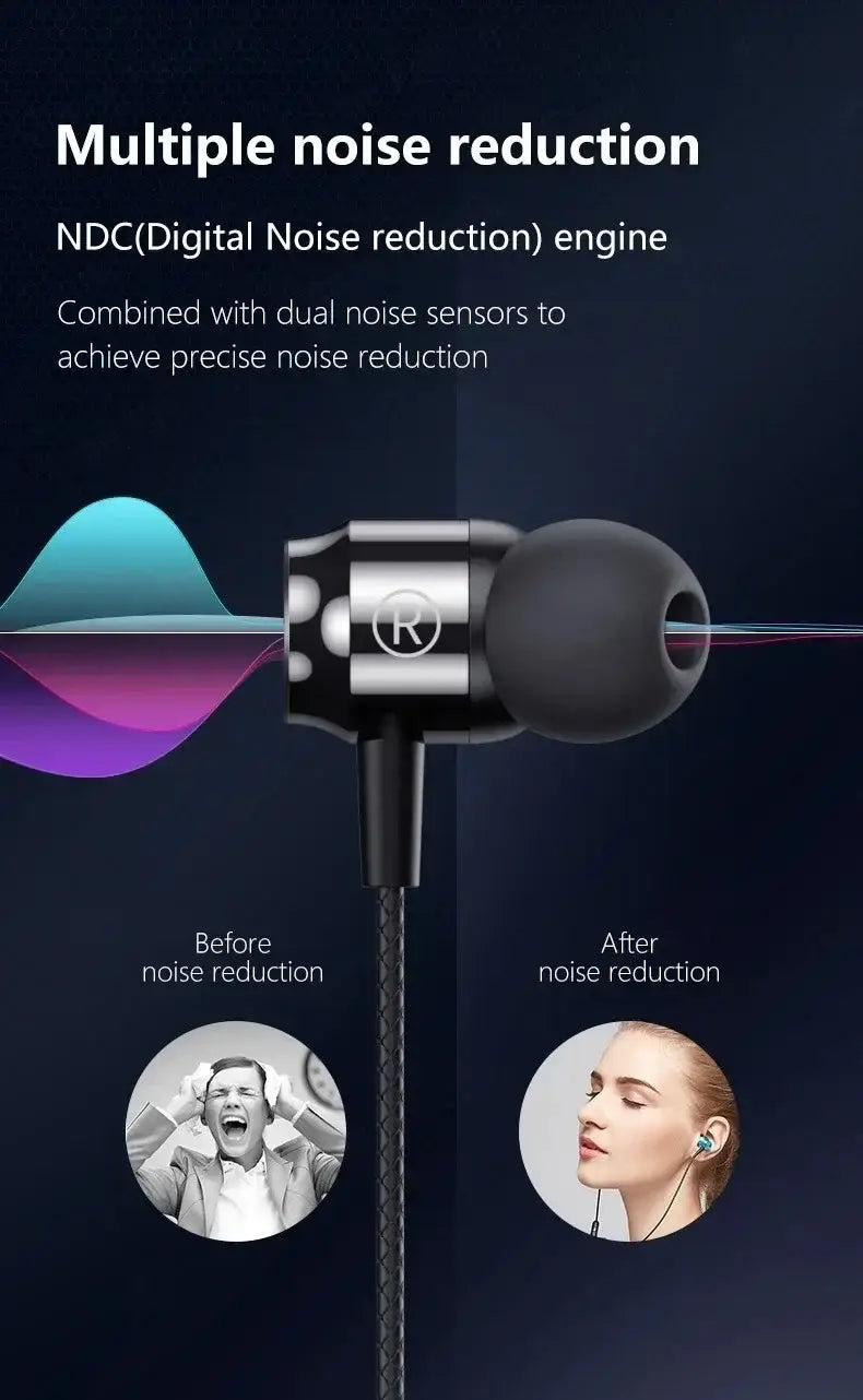 NEW Magnetic Wired Game Headphone L Jack HIIF Bass Stereo Music Headset 3.5mm AUX Type-c Earphone For Mobile Phones and Computer