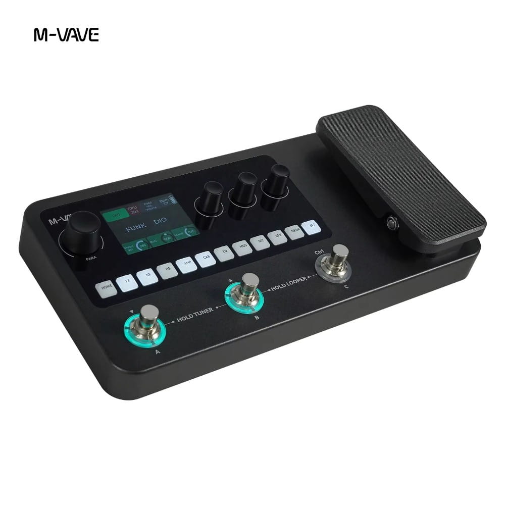 M-VAVE MK-20 Effect Pedal Guitar and Bass Multi-Function Effects Pedal with Drum Machine and Loop Function