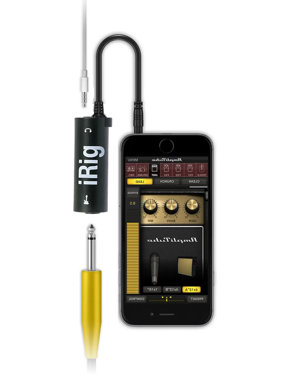 1 pc IRIG guitar interface converter 3.5mm audio cable with low background noise high fidelity frosted anti scratch feature