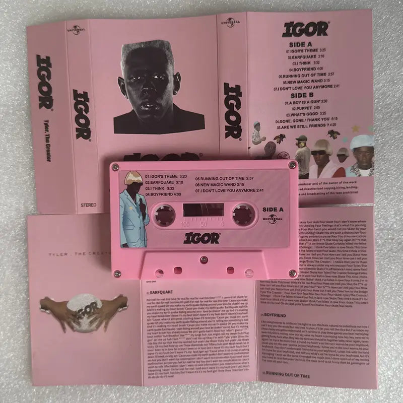 Hip hop Rap IGOR Album Cassettes Tyler the Creator EARFQUAKE Music Tape Cosplay Recorder Walkman Car Soundtracks Box Party Music