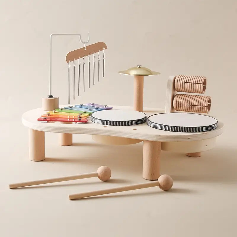 Baby Educational Toys Wooden Aeolian Bells Montessori Children’s Musical Toys Xylophone Newborn Birthday Gifts Music Table Toys
