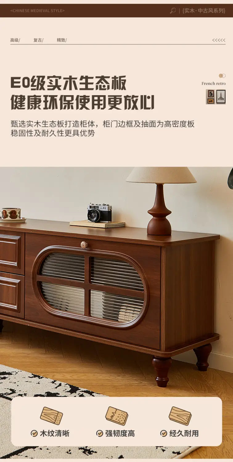 American Vintage Tv Stand Premium Trendy Mid Century Aesthetic Tv Cabinet Classic Luxury Soportes De Televisión Furniture Home