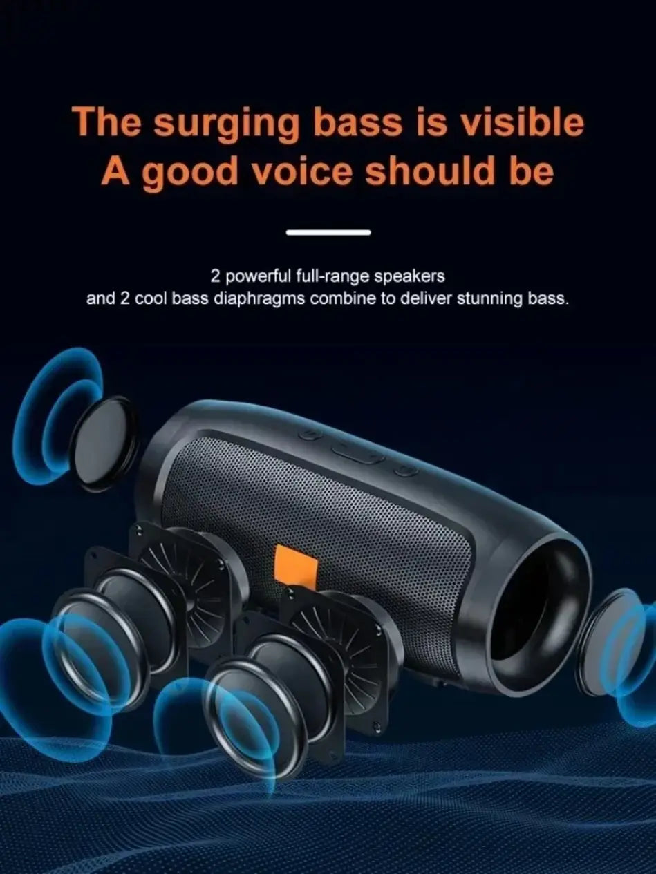 Lenovo Portable Subwoofer Bluetooth Speakers Stereo Waterproof Surround Loudspeaker Wireless Sound Box Support FM Radio TF Card