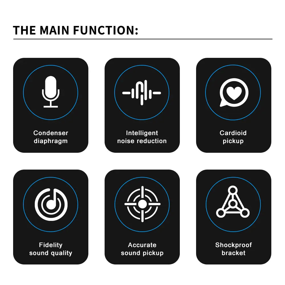 KDES U87 AI XLR Condenser Microphone Professional Cardioid Studio Mic for Recording Podcasting Voice Over Streaming Home Studio