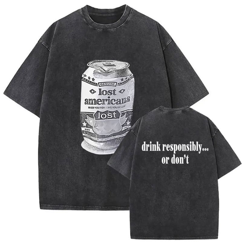 Rapper MGK Lost Americana Tour 2026 T-shirts Machine Gun Kelly Vintage Washed Graphic T Shirt Man’s Hip Hop Short Sleeve T-shirt
