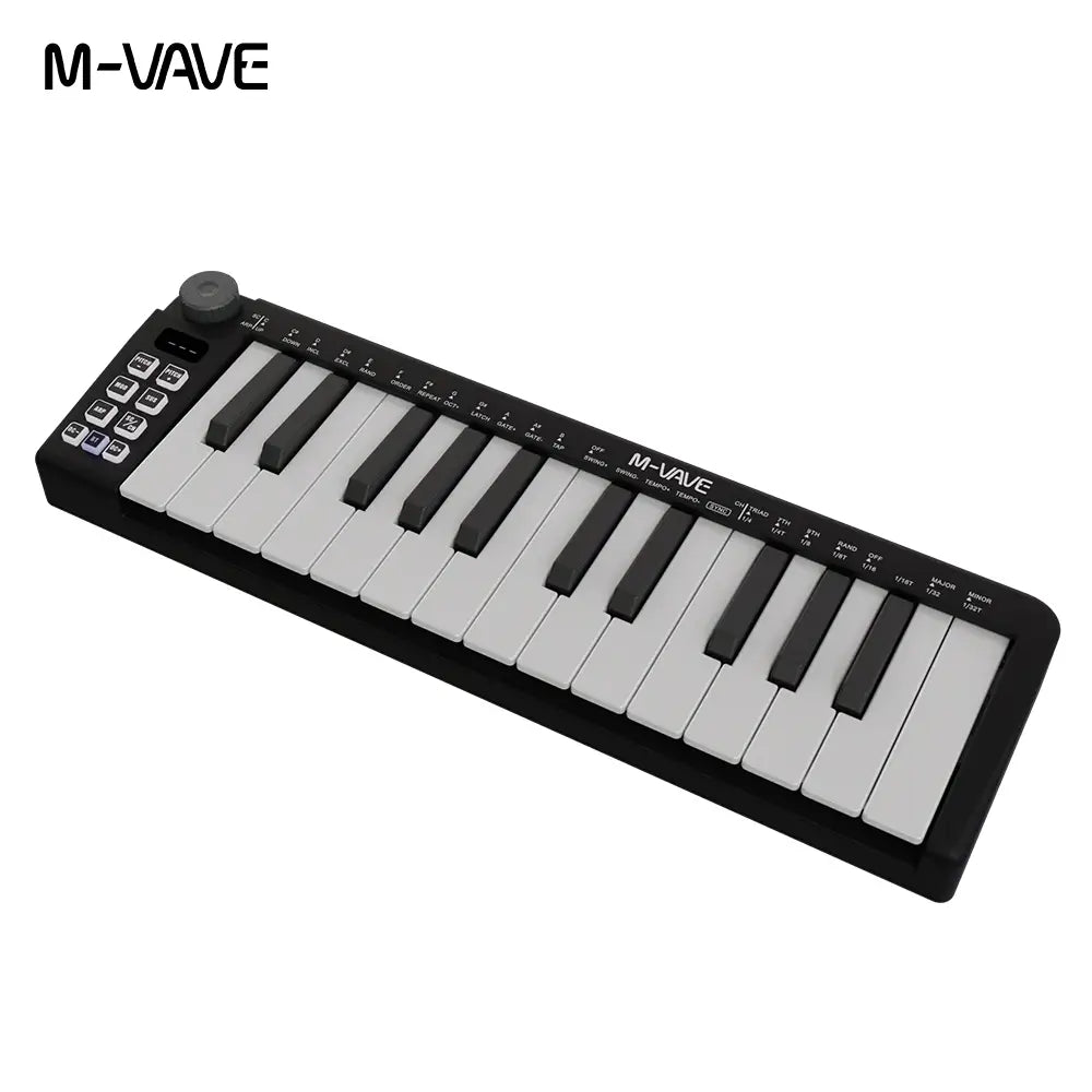 M-VAVE SMK-25mini MIDI Keyboard Rechargeable 25-Key MIDI Control Keyboard instrument Mini Portable USB Keyboard MIDI Controller
