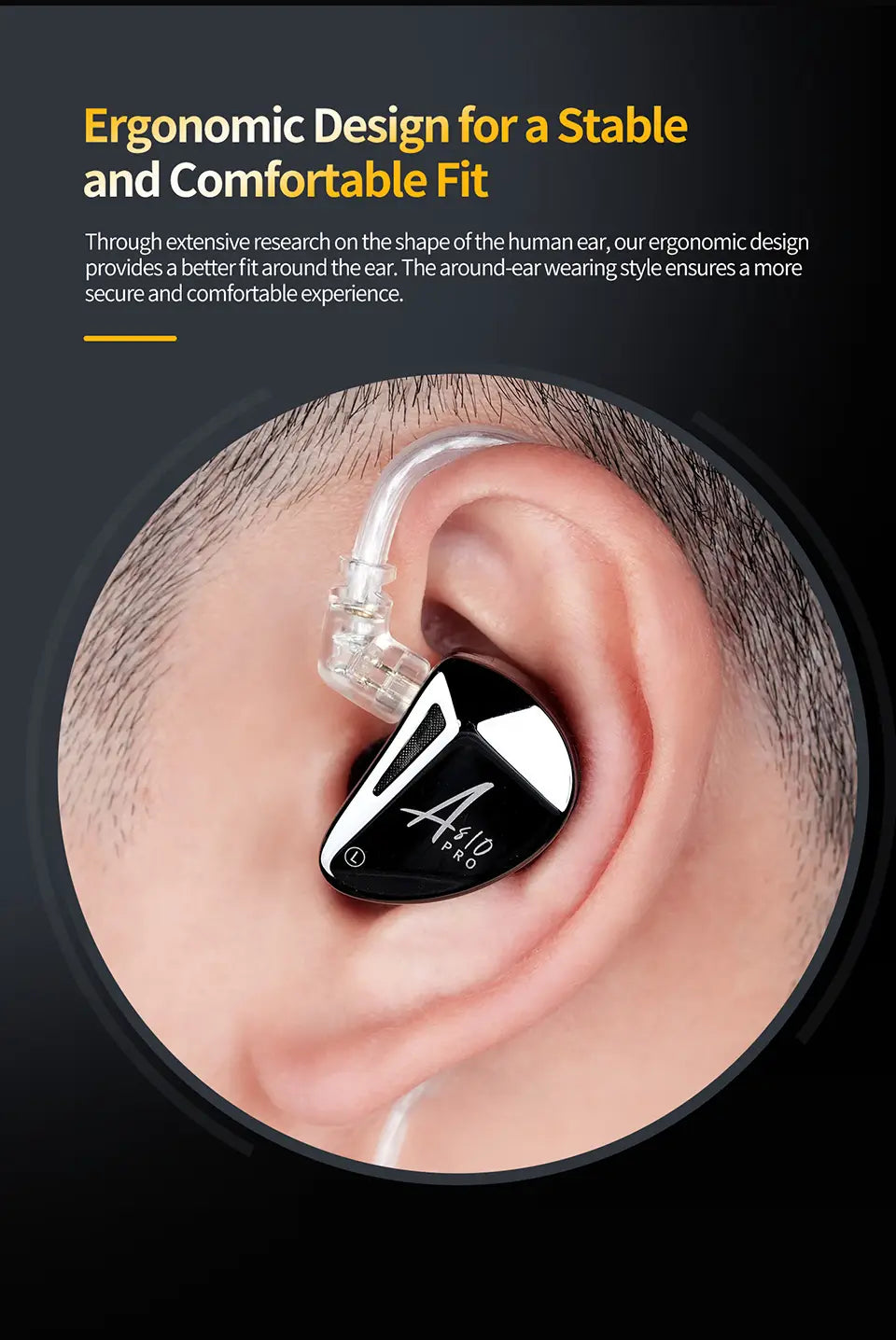 KZ AS10 PRO In Ear Earphones DJ Gaming Music 5BA Headsets Silver-Plated Oxygen-Free Copper IEM Cable