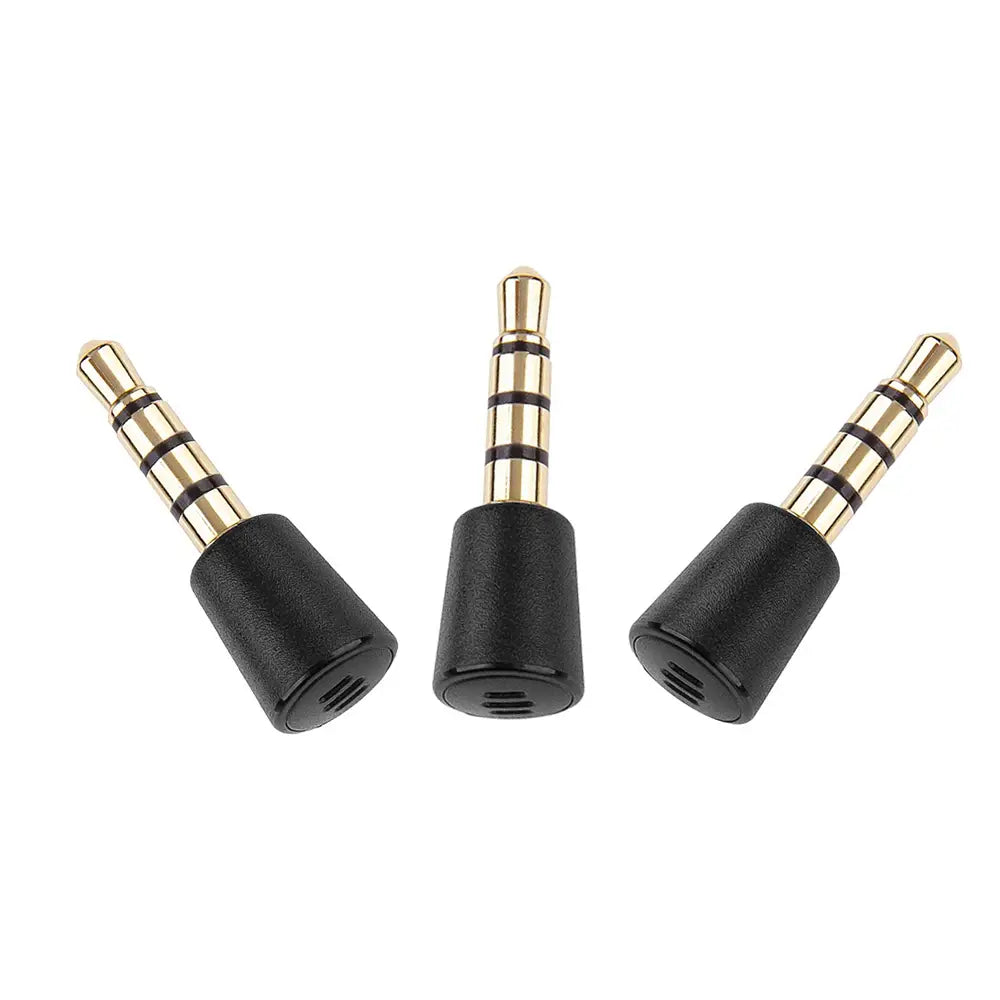 3PCS Microphone 3.5mm Audio Metal Plug Portable Recording Gamepad Live Broadcast Microphone High-quality for PS4 Laptop Phone