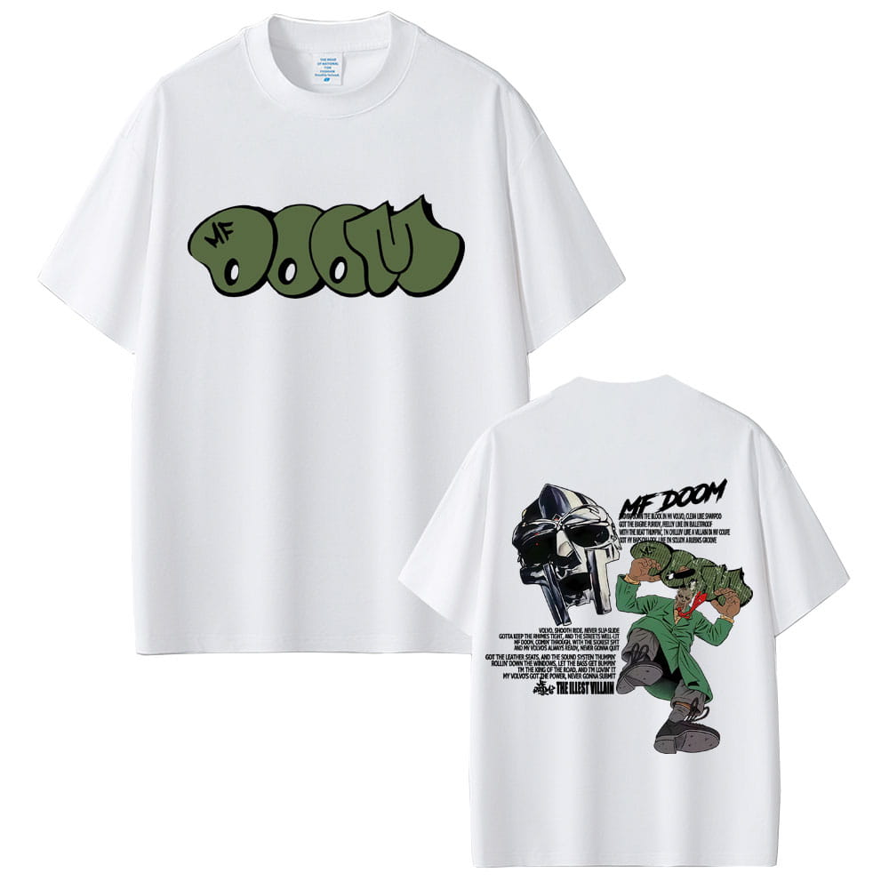 Rapper Mf Doom Album Madvillainy Graphic T-shirt Men Hip Hop Fashion Vintage T-shirts Male Casual Cotton Oversized T Shirt