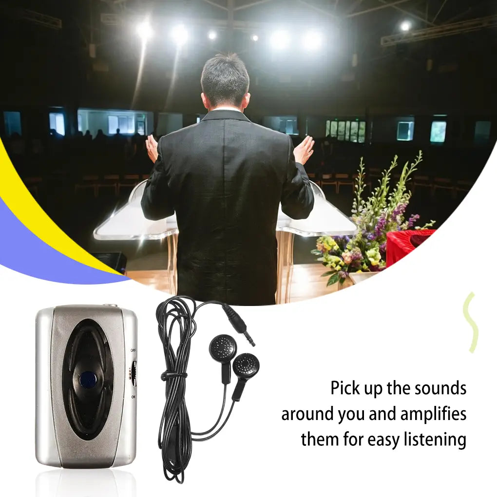 TV Sound Amplifier Device Megaphone Audio Loud-speaker High-performance Voice Microphone Theater Plays Church