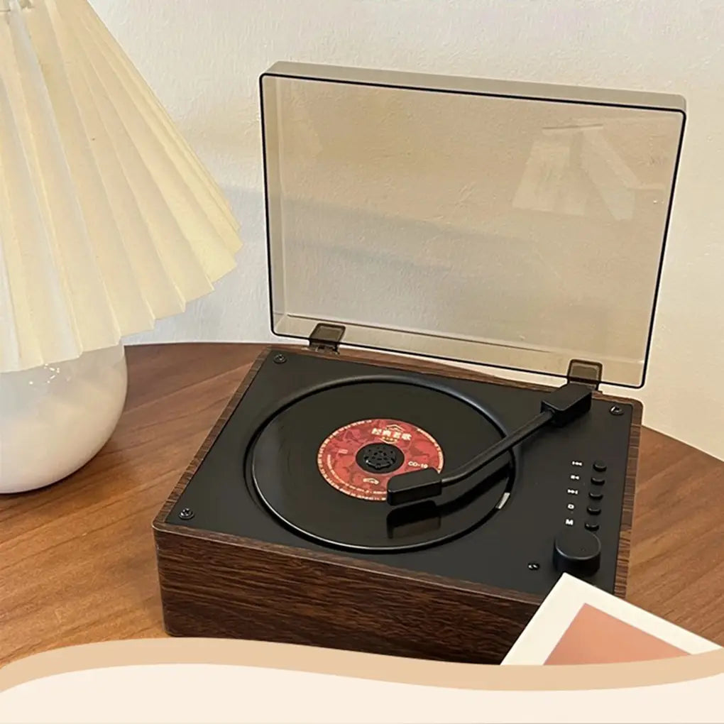 Portable Retro CD Player Rechargeable Two-way Bluetooth-Compatible 5.0 Wireless Speaker Support CD USB 3.5mm AUX CD Music Player