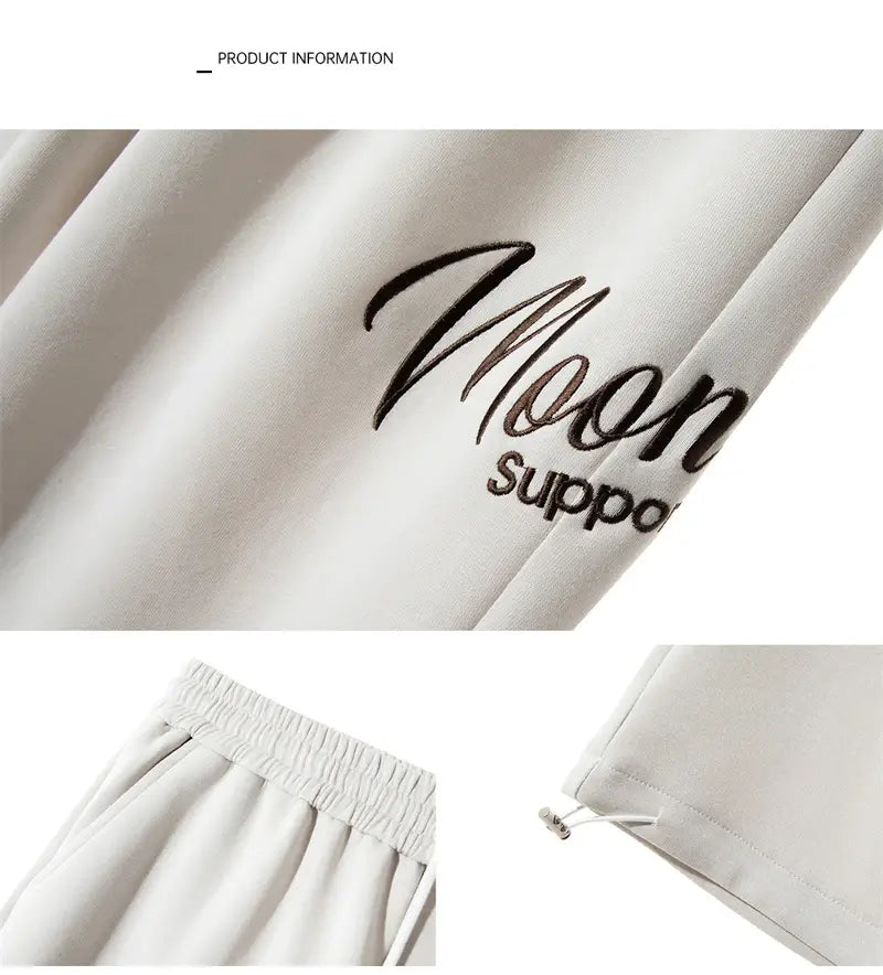 Men’s Hip Hop Fashion Letter Printed Wide Leg Pants 2025 Y2K Streetwear Baggy Straight Pantalones Hombre New Gym Sports Trousers
