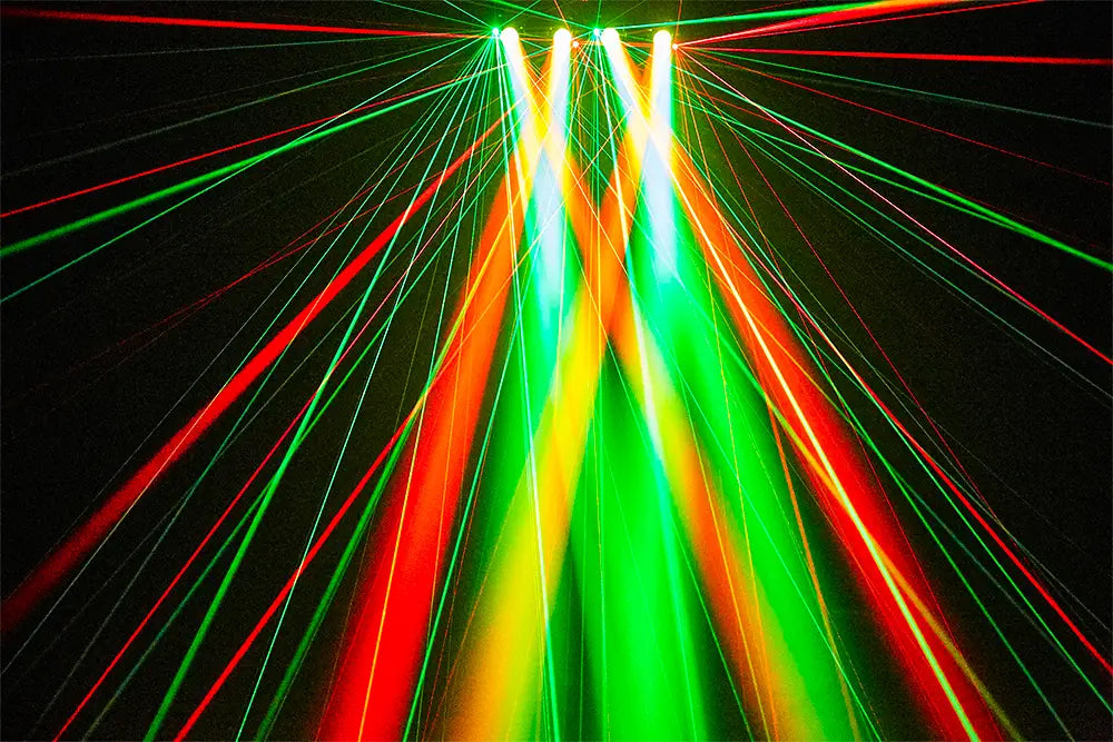 80W LED Moving Head Beam Lights Remote Control Dual-Head Disco Party RGBW DMX512 DJ Equipment Stage Lighting For Event Club Xmas