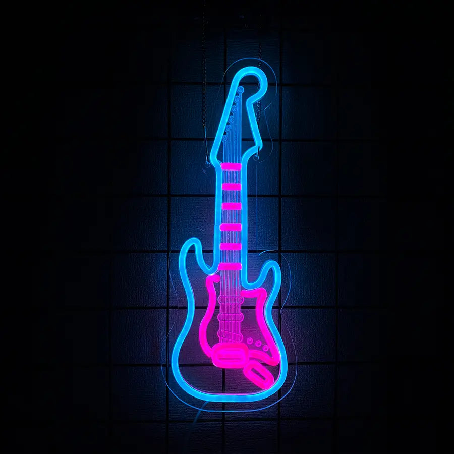Music Led Neon Sign Musical Instrument Icon 3D Carving Used For Decor Of Rooms Recording Studios Clubs And Music Studios.