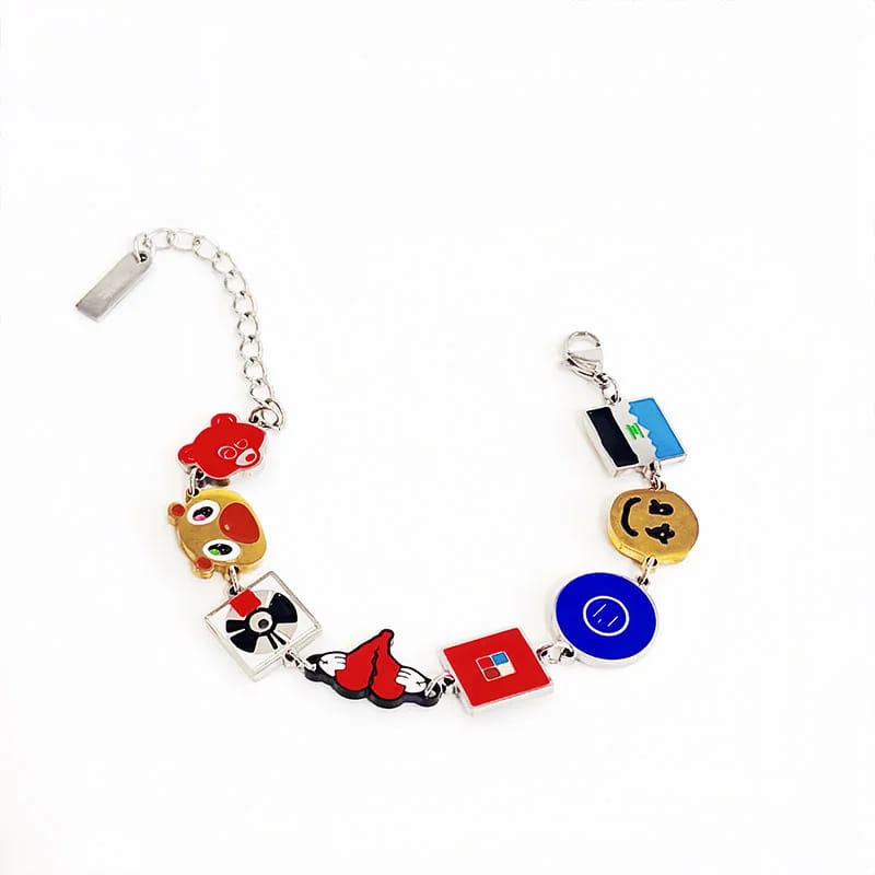 Art Album Bracelets Kawaii Kanyeing Dropouted Bear Vintage Hip Hop Metal Cuff Bangles Jewelrys Men Women Fashion Trendy Chains