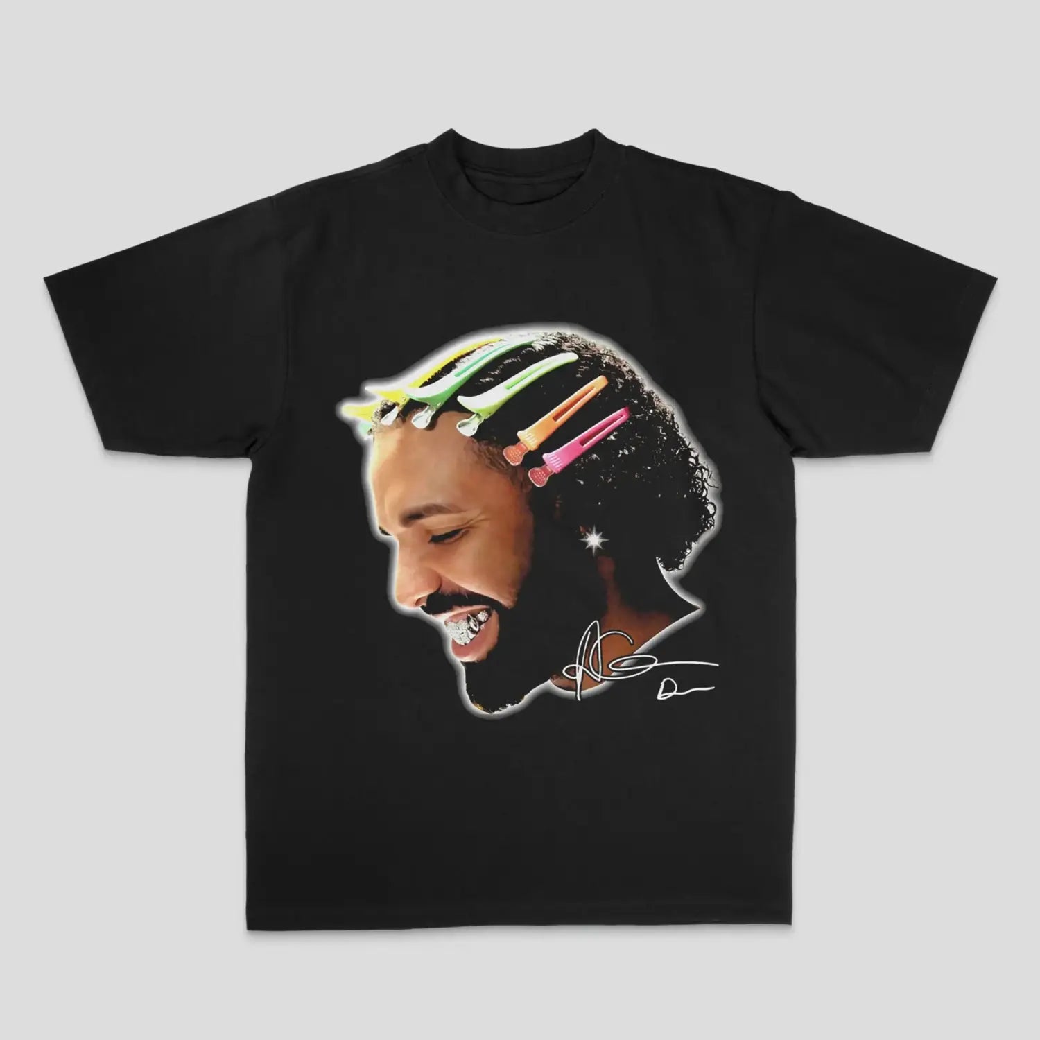 Hip-hop and Rap Top European and American Drake Male Duck Rock High Street Sports Casual Men’s and Women’s T-shirt Couple
