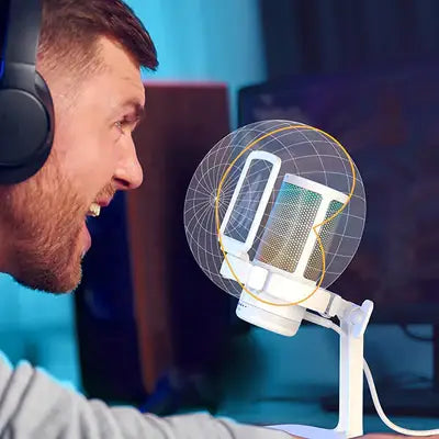 NEW Model DM20 Professional AmpliGame Mic Live Streaming Condenser Desktop RGB Gaming USB Recording Studio Microphone