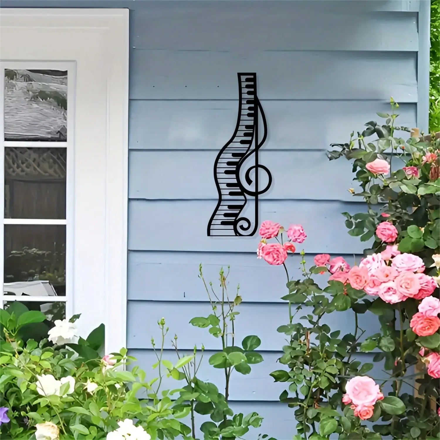 Musical Themed Metal Wall Art - Elegant Piano Sculpture for Home Decor Perfect Gift for Music Enthusiasts and Art Lovers