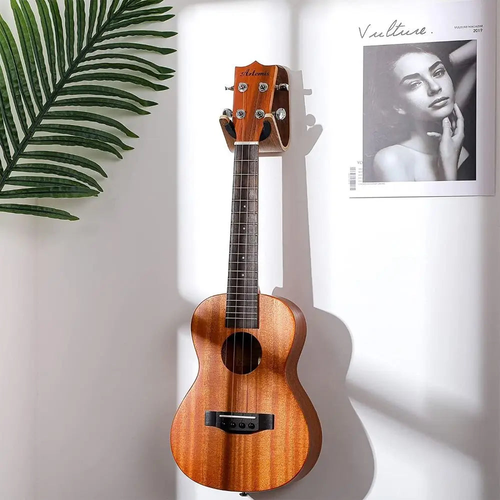 Unique Design Wooden Bracket Guitar Hanger Wall Mount Bass Storage Ukulele Hook