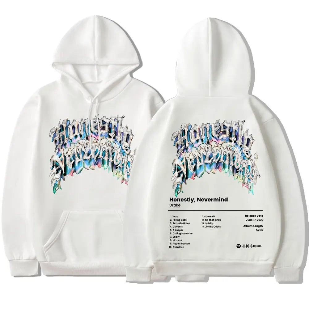 2022 New Rapper Drake Music Album Honestly Nevermind Hoodie Men/women Casual Sweatshirt Streetwear Fashion Hip Hop Pullovers