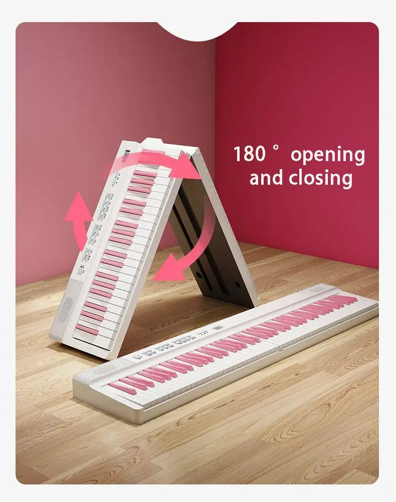 Foldable Piano 88 Keys Midi Bluetooth Adult Electronic Piano Beginners Musical Electric Organ Professional Controller Keyboard