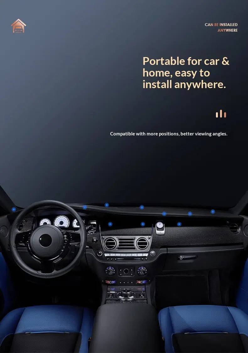 Suction Type Car Mobile Phone Stand Strong Magnetic Attraction Foldable Air Outlet Instrument Panel Adhesion Navigation Stand