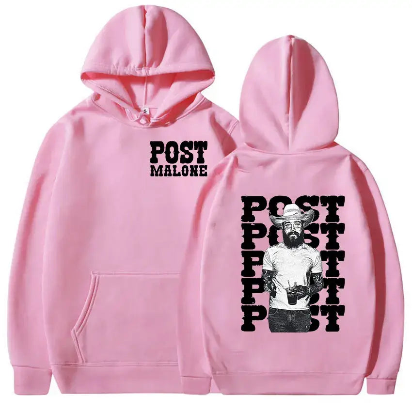 Rapper P-Posts M-Malones Graphic Hoodie Men’s Hip Hop Retro Pullover Sweatshirt Man Casual Fashion Oversized Hoodies Streetwear