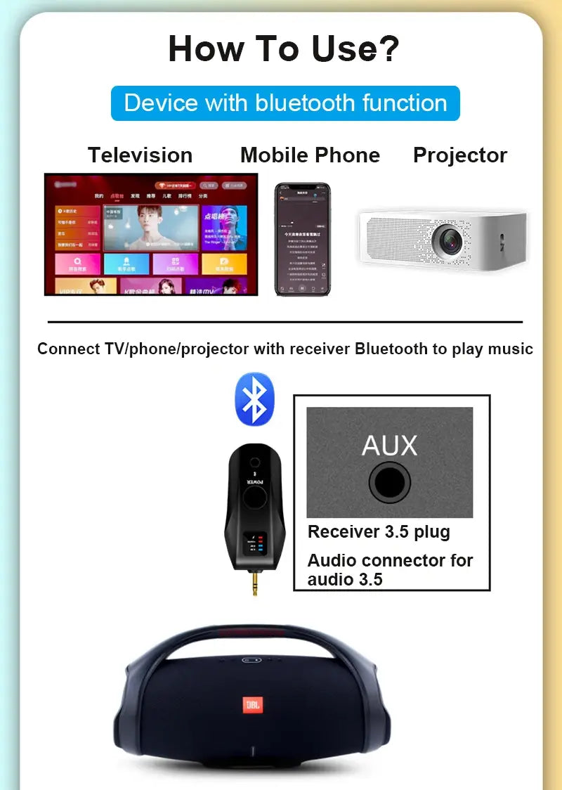 UHF Wireless Handheld Dynamic Karaoke Microphone Bluetooth Receiver Performing Professional Home Reverb High and Low Bass Mic